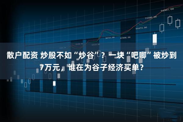 散户配资 炒股不如“炒谷”？一块“吧唧”被炒到7万元，谁在为谷子经济买单？